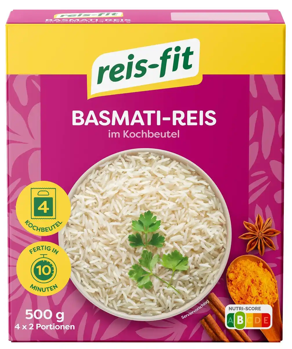 Bild 1 von REIS-FIT Basmati-Reis, 4 St. = 500-g-Packg.