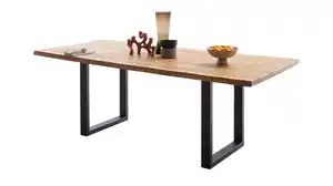 Esstisch Baumkantentisch Optik 200 cm Wildeiche massiv geölt - DALIUS