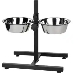 AniOne Doppelnapfständer Edelstahl 700 ml