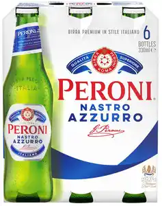 PERONI Nastro Azzurro, Packg. 6 x 0,33-l-Fl.