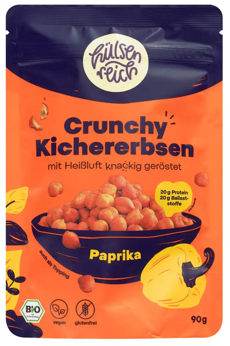 Bild 1 von HÜLSENREICH Bio-Kichererbsensnack, 90-g-Packg.