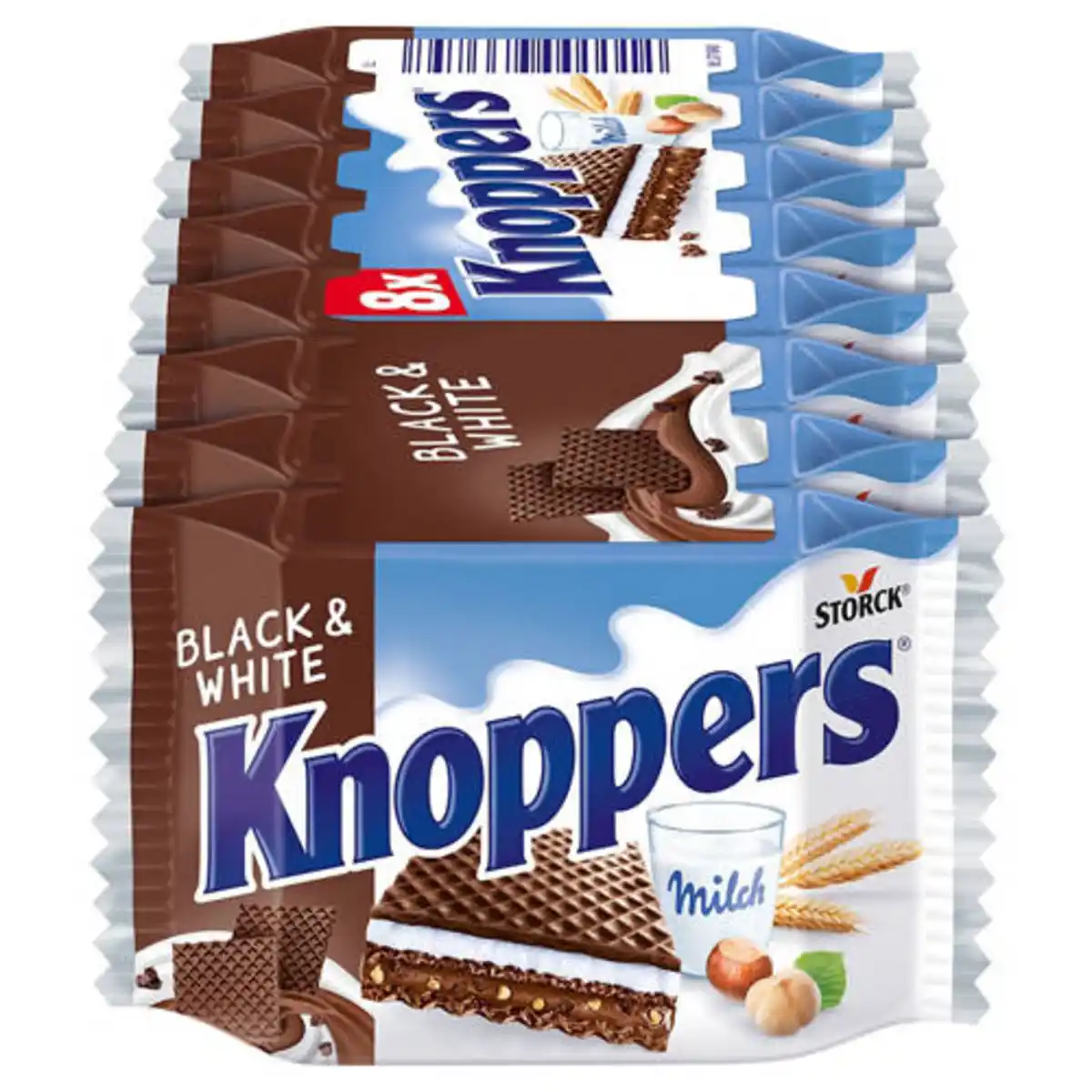 Bild 1 von STORCK Knoppers Waffelschnitte 200 g, Black & White