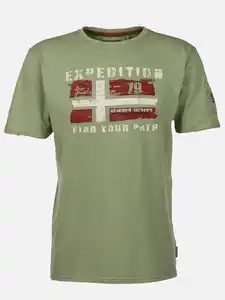 Herren Shirt mit Frontprint Grün