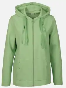 Damen Sweatcardigan mit Kapuze Grün