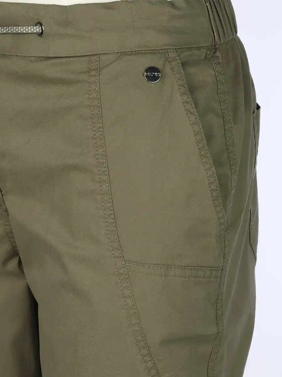 Bild 4 von Damen Chinohose mit elastischem Bund Grün