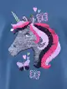 Bild 4 von Mädchen T-Shirt mit Einhornpaillettenmotiv Blau