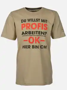 Herren Shirt mit Spruch Beige