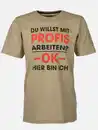 Bild 1 von Herren Shirt mit Spruch Beige