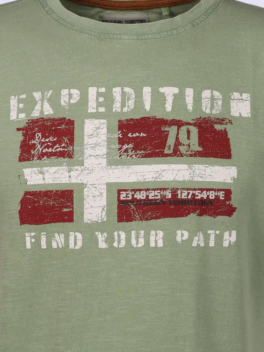 Bild 3 von Herren Shirt mit Frontprint Grün