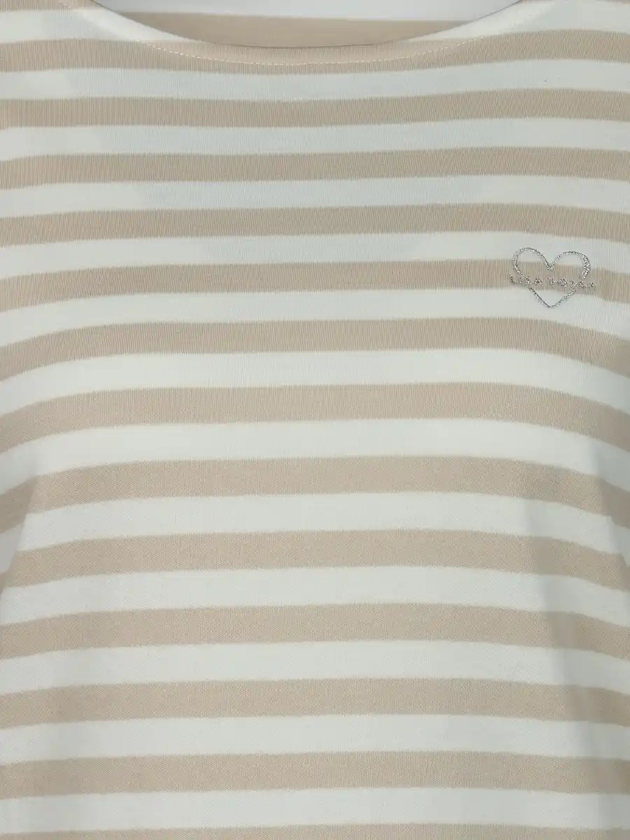 Bild 3 von Damen Streifenshirt mit Stickerei Beige