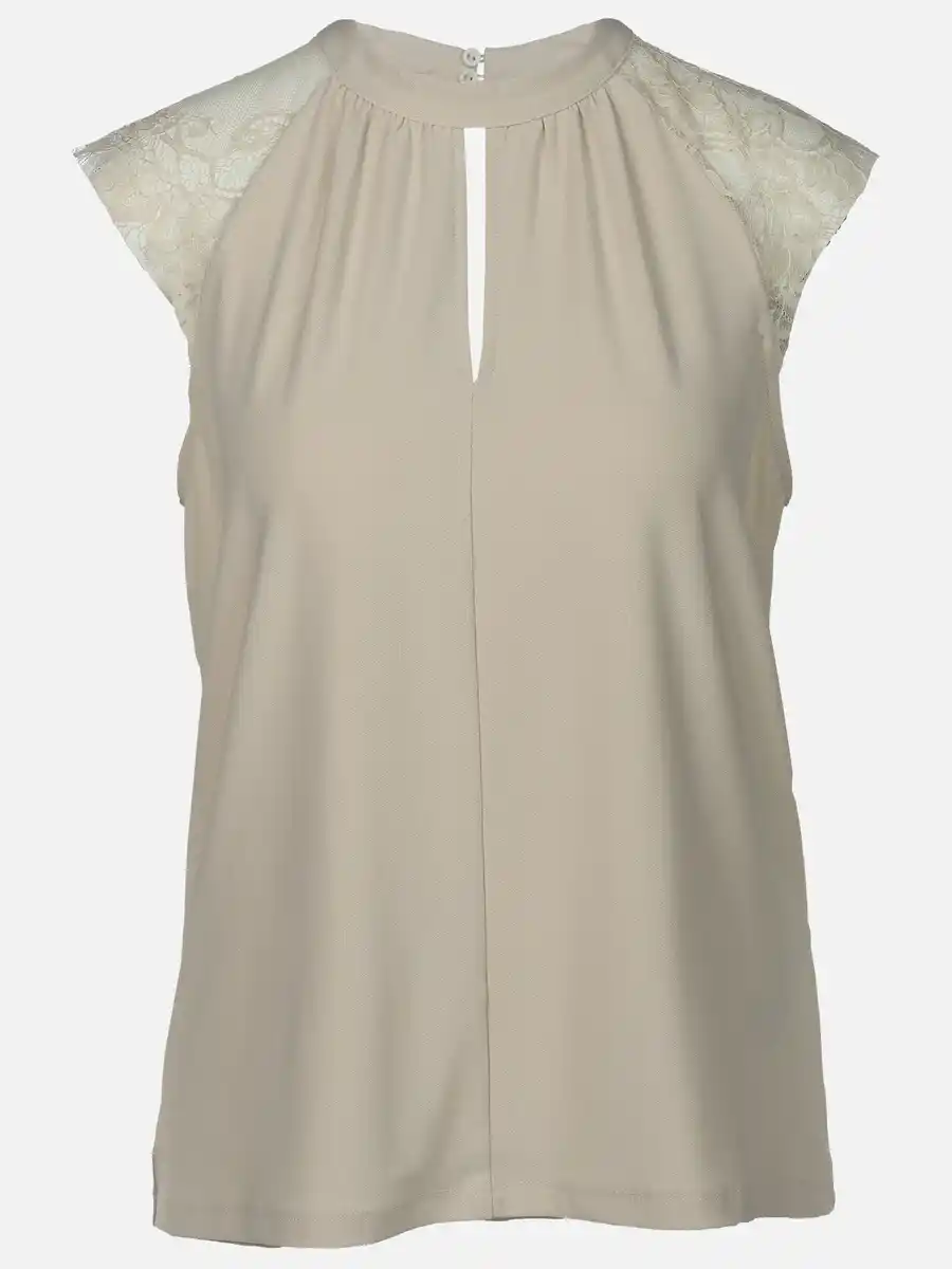 Bild 1 von Vero Moda VMMILLA SL LACE TEE G Spitzentop Grau