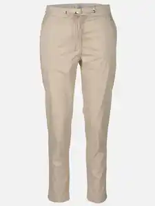 Damen Chinohose mit elastischem Bund Beige
