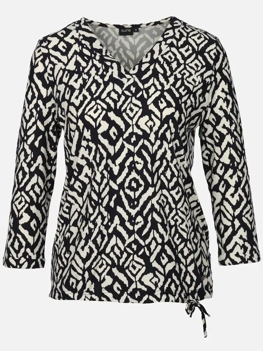 Bild 1 von Damen Shirt mit Alloverprint Weiß
