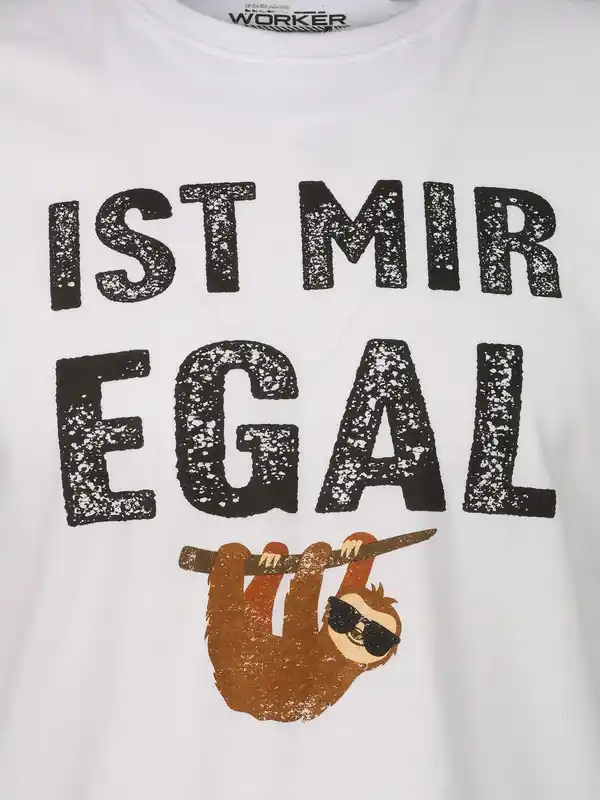 Bild 3 von Herren Shirt mit Spruch Weiß