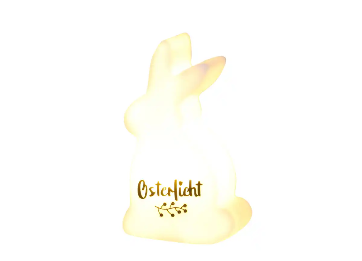 Bild 1 von LED-Hase mit verschiedenen Sprüchen