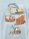 Bild 3 von Jungen T-Shirt mit coolem Baustellen-Frontprint Blau