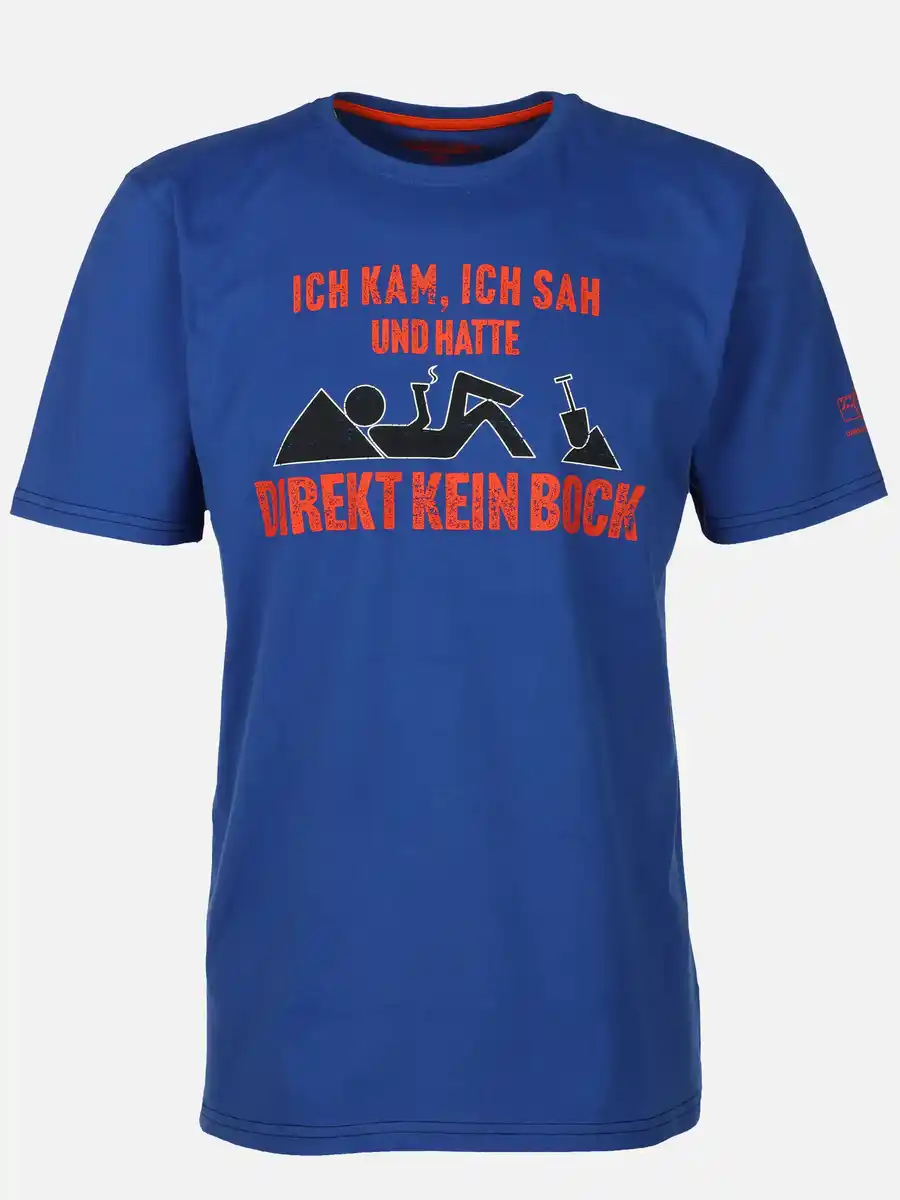 Bild 1 von Herren Shirt mit Spruch Blau