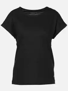 Damen T-Shirt mit Struktur Schwarz