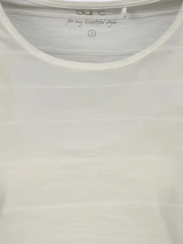 Bild 3 von Damen T-Shirt mit Struktur Weiß