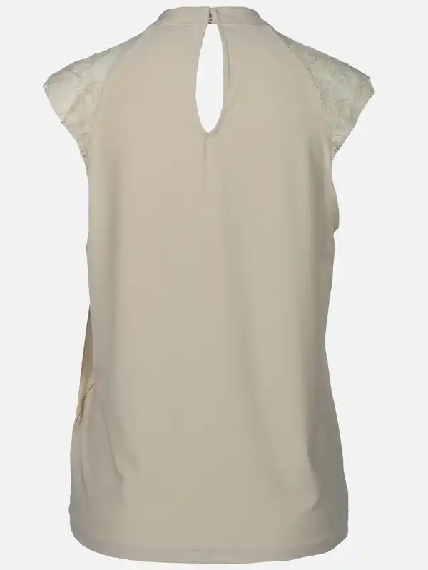 Bild 2 von Vero Moda VMMILLA SL LACE TEE G Spitzentop Grau