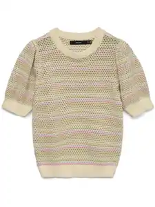 Vero Moda VMRITA SS O-NECK Strickpullover Pink