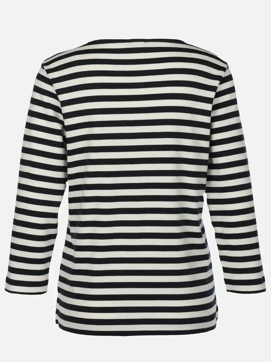 Bild 2 von Damen Streifenshirt mit Stickerei Blau