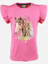 Bild 1 von Mädchen T-Shirt mit Pferdeprint und Volantärmelchen Pink