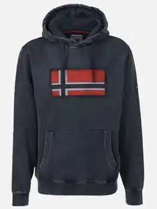 Herren Hoodie mit Appliaktion Marine