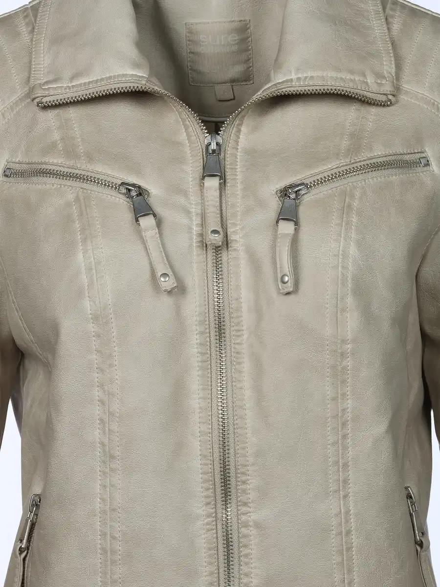 Bild 4 von Damen Kunstlederjacke Beige