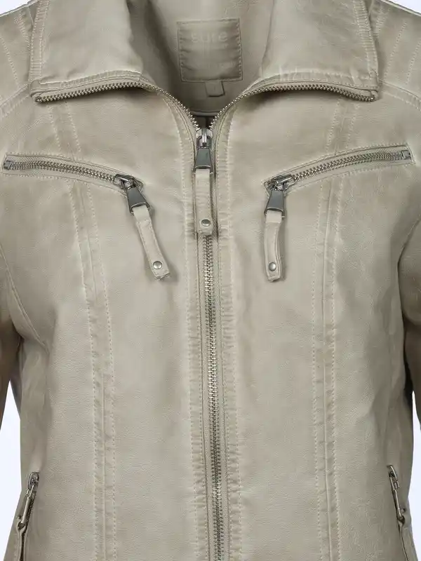Bild 4 von Damen Kunstlederjacke Beige