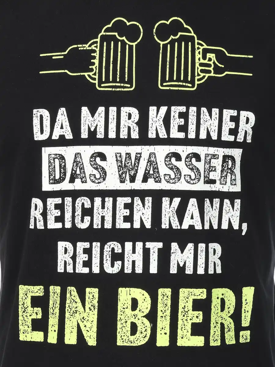 Bild 3 von Herren Shirt mit Spruch Schwarz