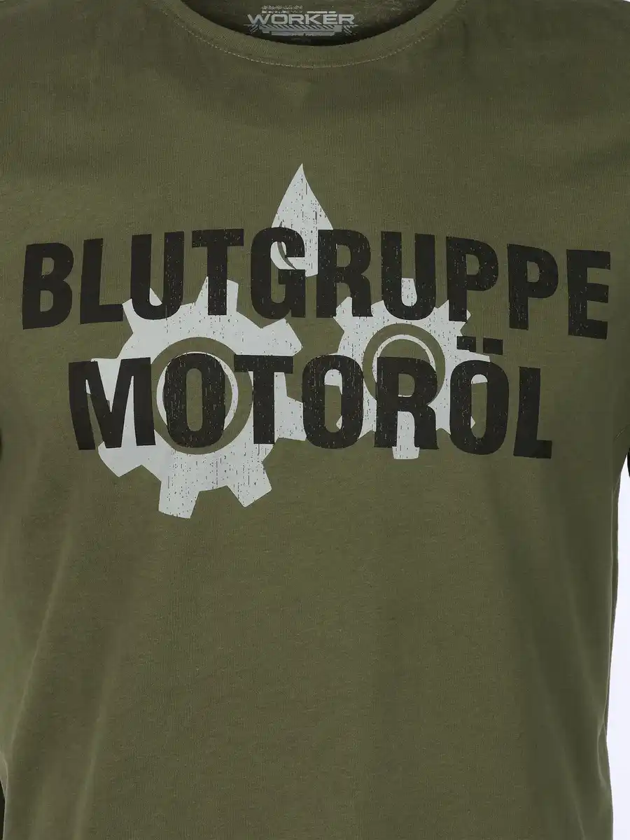 Bild 3 von Herren Shirt mit Spruch Oliv