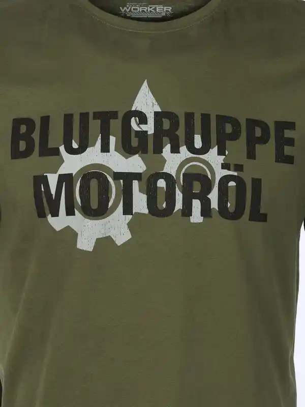 Bild 3 von Herren Shirt mit Spruch Oliv