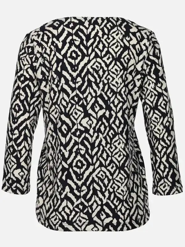 Bild 2 von Damen Shirt mit Alloverprint Weiß