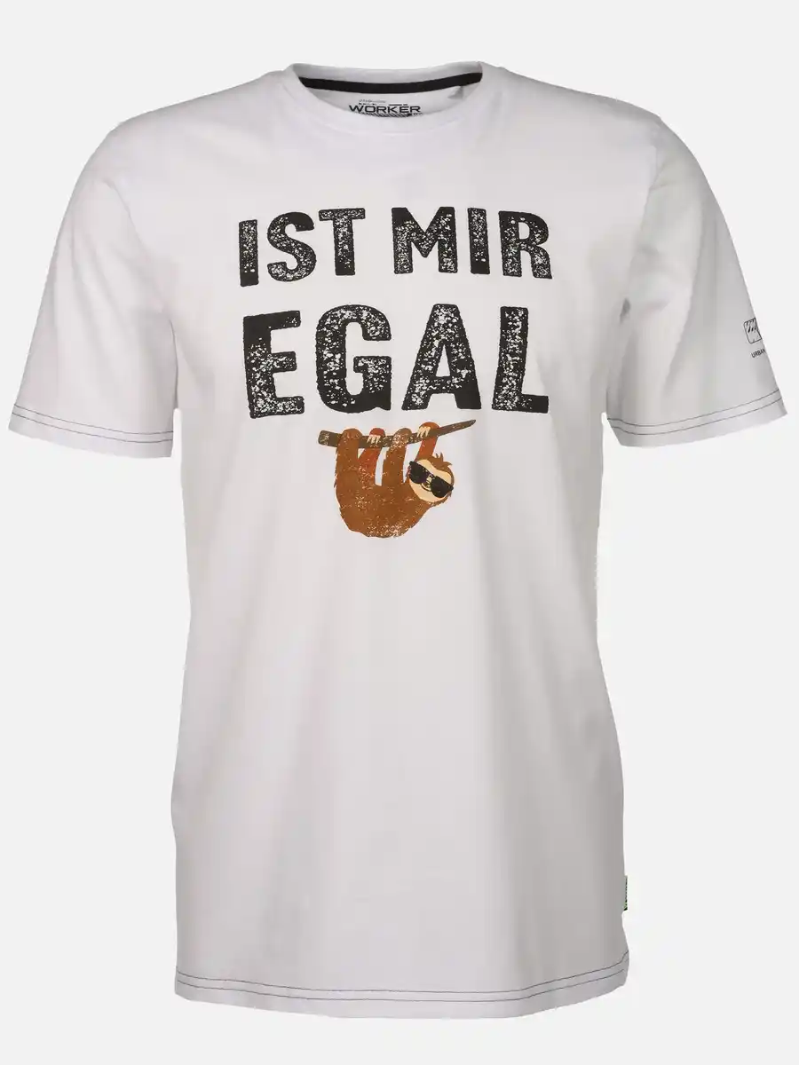 Bild 1 von Herren Shirt mit Spruch Weiß