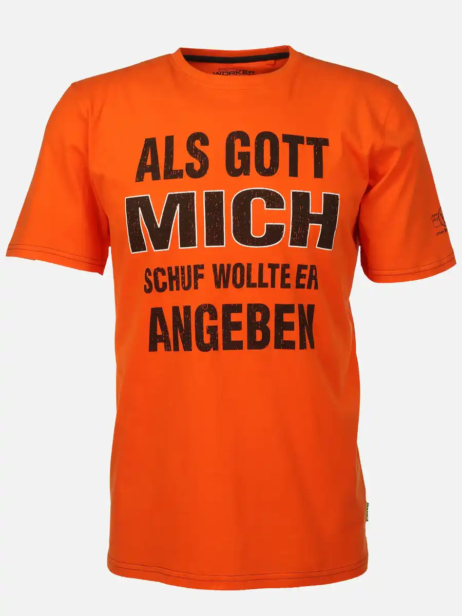 Bild 1 von Herren Shirt mit Spruch Orange