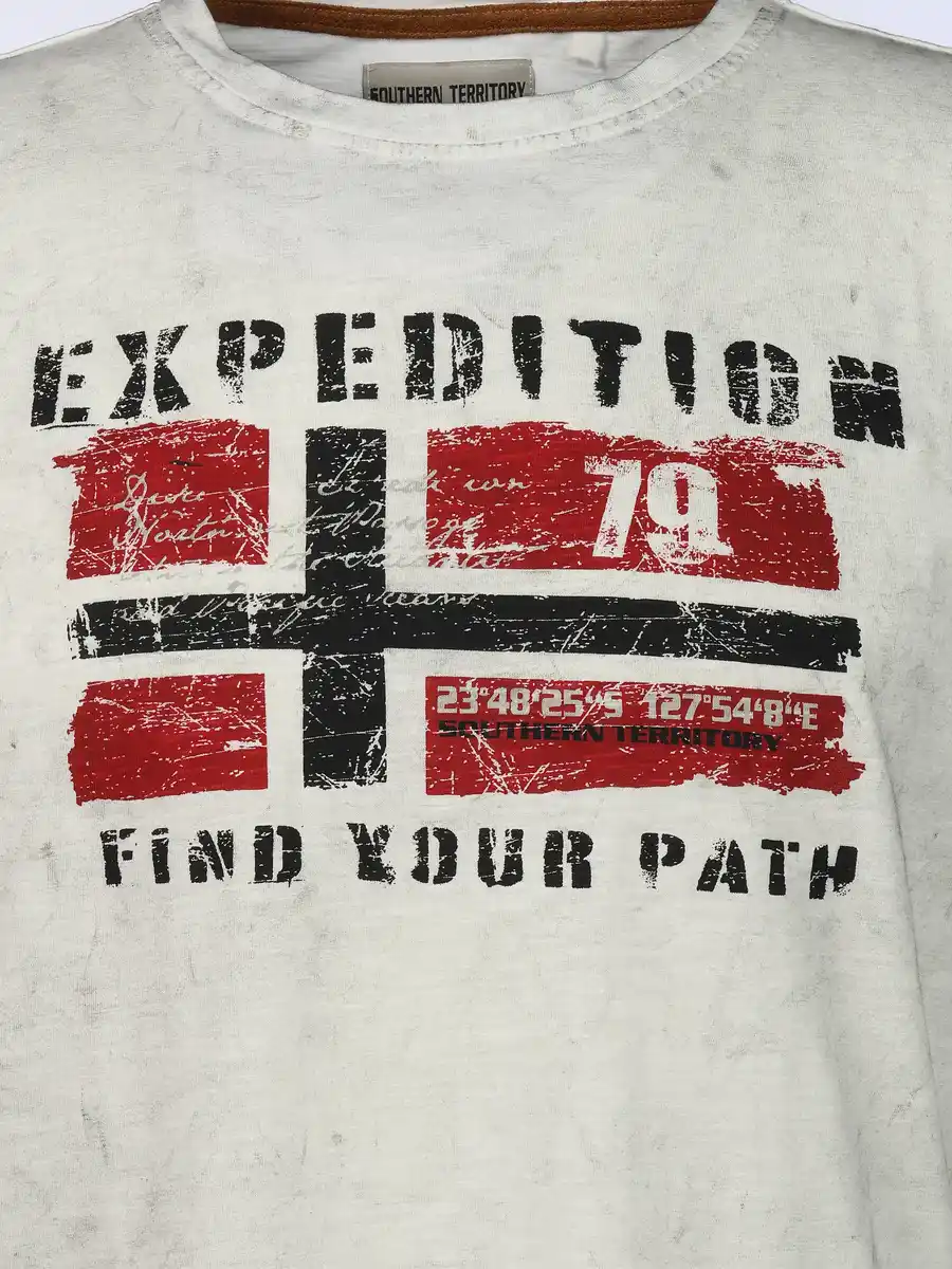 Bild 3 von Herren Shirt mit Frontprint Weiß