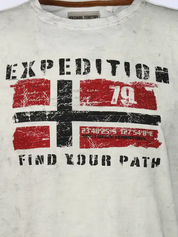 Bild 3 von Herren Shirt mit Frontprint Weiß