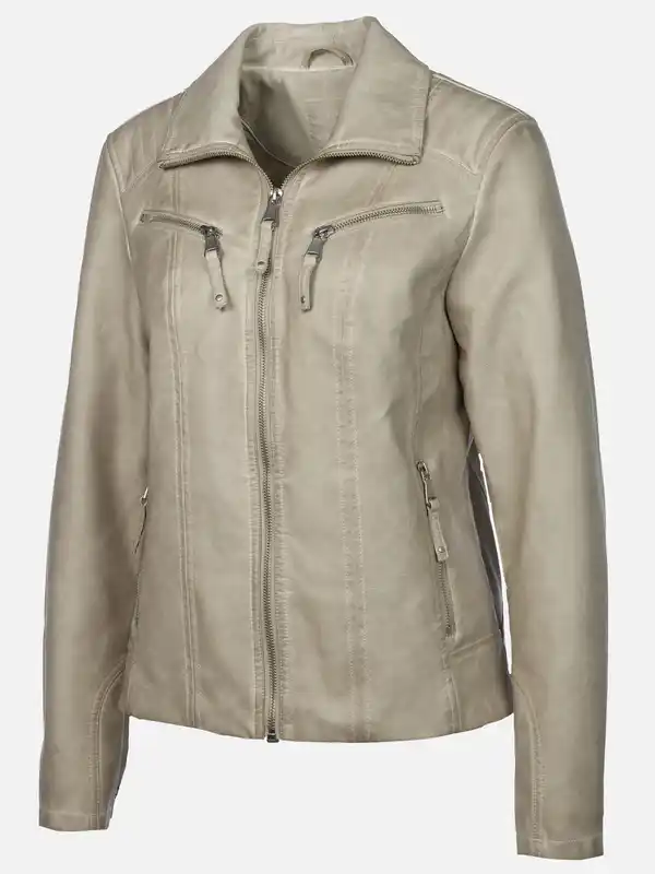 Bild 3 von Damen Kunstlederjacke Beige