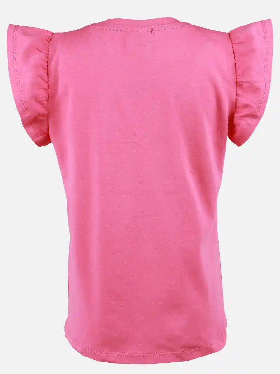 Bild 2 von Mädchen T-Shirt mit Pferdeprint und Volantärmelchen Pink