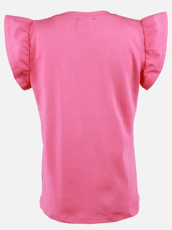 Bild 2 von Mädchen T-Shirt mit Pferdeprint und Volantärmelchen Pink