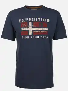 Herren Shirt mit Frontprint Marine