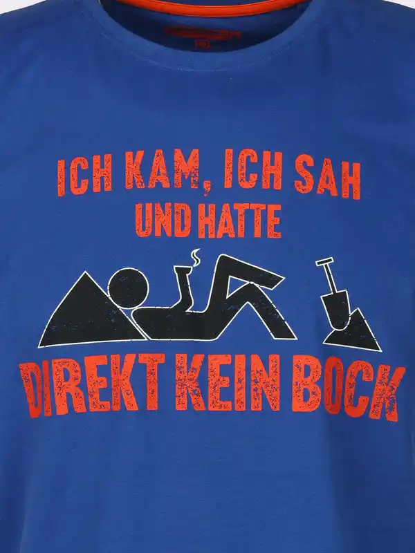 Bild 3 von Herren Shirt mit Spruch Blau