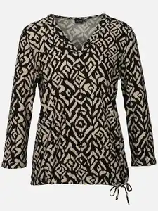 Damen Shirt mit Alloverprint Rosa