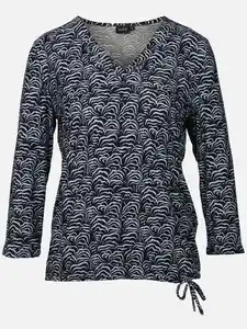 Damen Shirt mit Alloverprint Pink