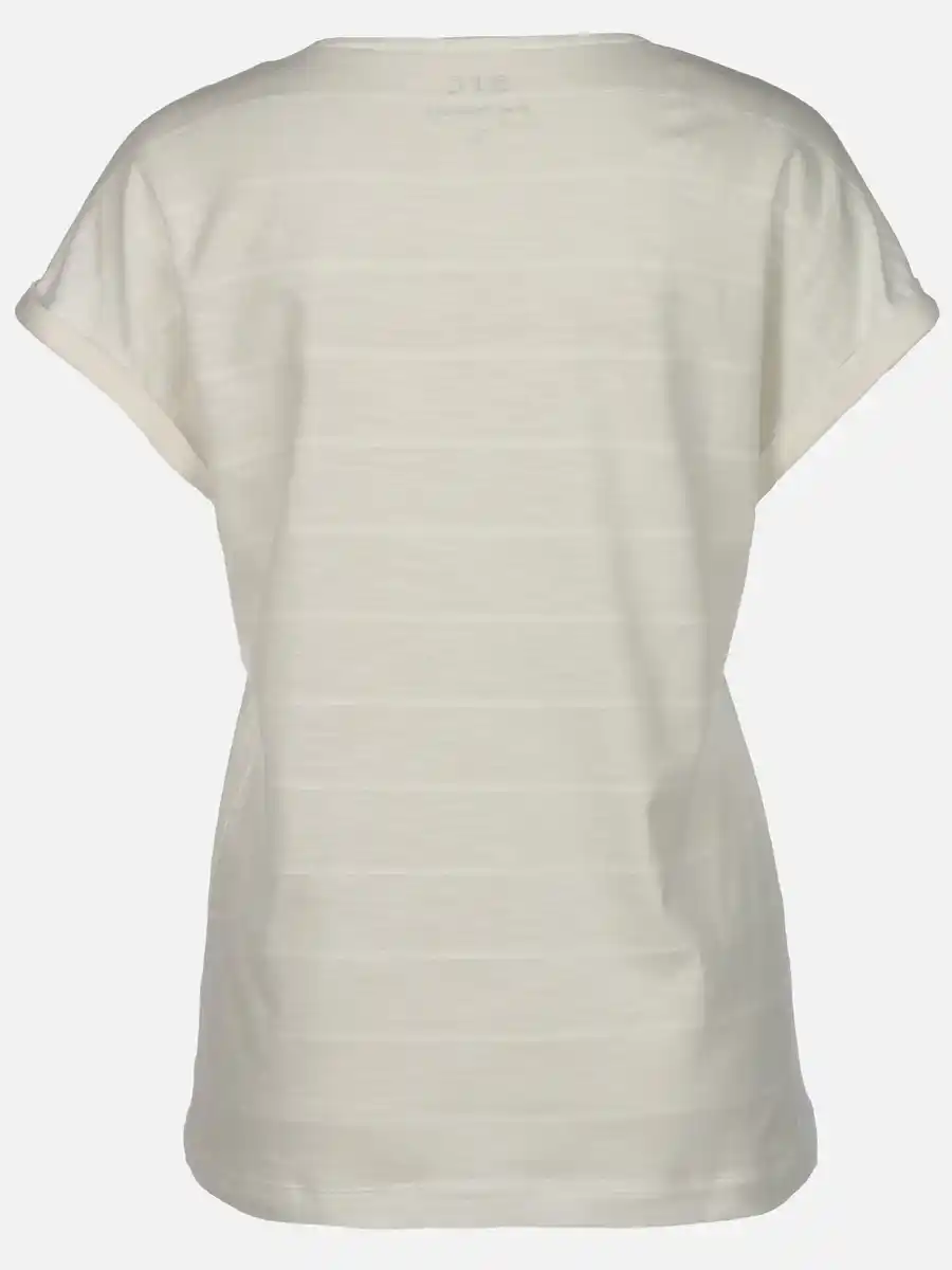 Bild 2 von Damen T-Shirt mit Struktur Weiß