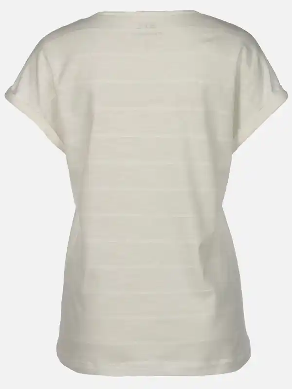 Bild 2 von Damen T-Shirt mit Struktur Weiß