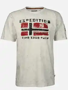 Herren Shirt mit Frontprint Weiß