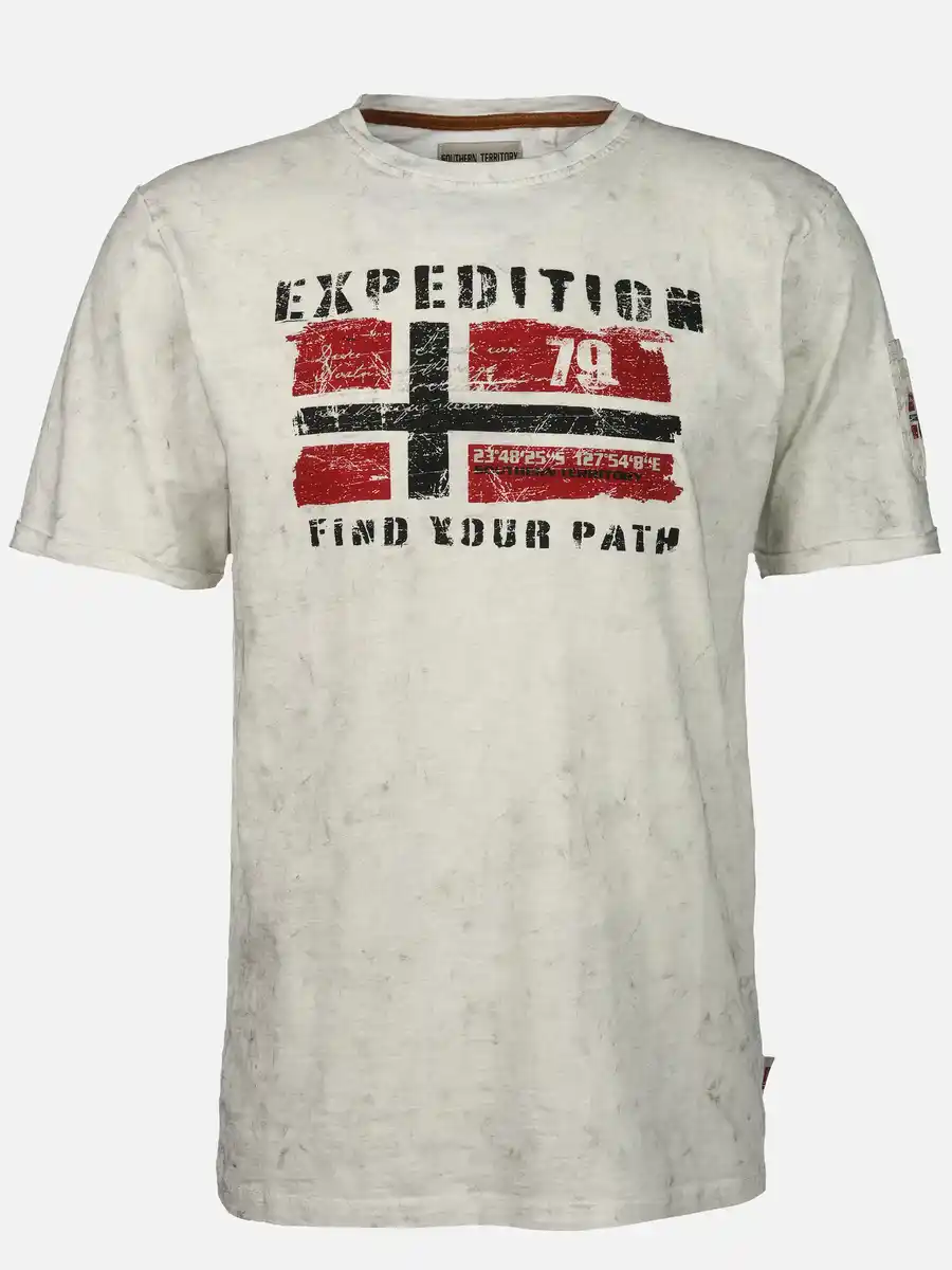 Bild 1 von Herren Shirt mit Frontprint Weiß