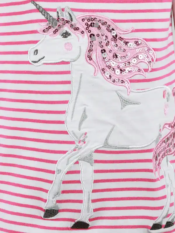 Bild 3 von Mädchen T-Shirt mit Einhornmotiv Pink